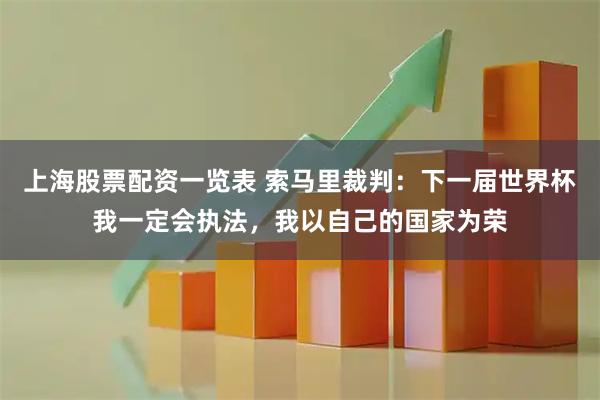 上海股票配资一览表 索马里裁判:下一届世界杯我一定会执法,我以自己的国家为荣